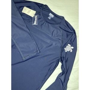 Vilebrequin Swimwear Men's XL Blue UPF 50 Long Sleeve Rash Guard Shirt NWT $295